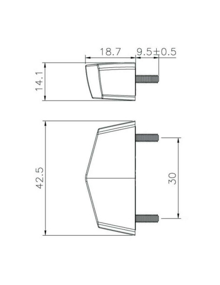 Feux arrière KOSO Nano LED rouge universel