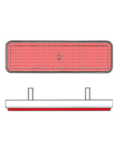 Catadioptre V PARTS rectangle 96x27mm rouge
