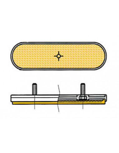 Catadioptre V PARTS ovale 96x27mm orange