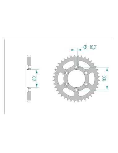 Kit chaine AFAM acier VOXAN 1000 ROADSTER pas 525 1999 à 2007