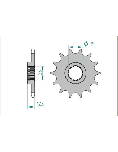 Kit chaine AFAM acier YAMAHA YFM 250 R pas 520 2007 à 2013