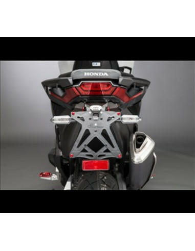 Support de plaque réglable LIGHTECH noir Honda X-Adv