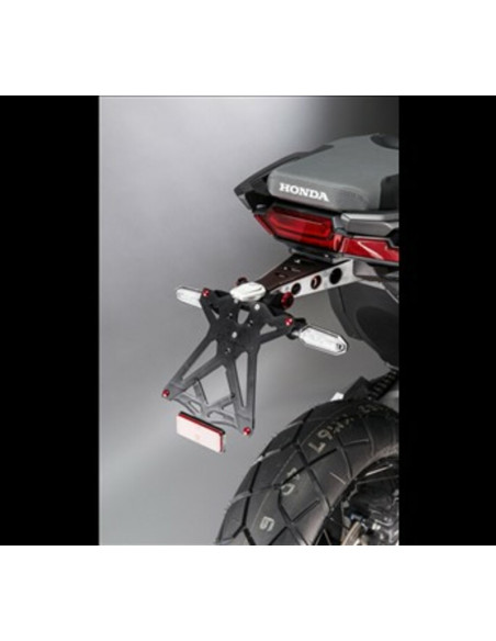 Support de plaque réglable LIGHTECH noir Honda X-Adv
