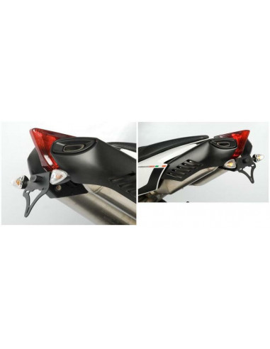 Support de plaque R&G RACING noir Aprilia Dorsoduro