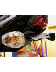 Support de plaque R&G RACING noir Kawasaki ER-6 F/N