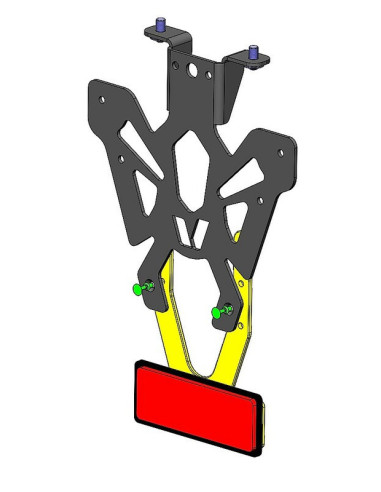 Support de plaque V PARTS noir Triumph 1200 Speed Twin