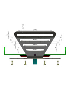 Support de plaque V PARTS noir universel 2