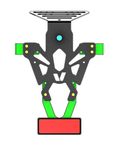 Support de plaque V PARTS noir universel