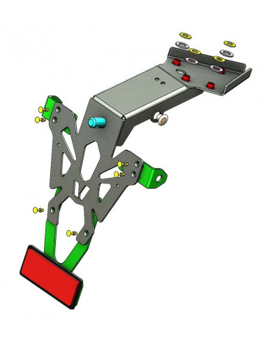 Support de plaque V PARTS noir Triumph Street Triple