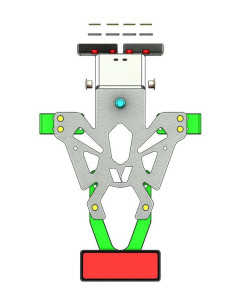 Support de plaque V PARTS noir Triumph Street Triple 2