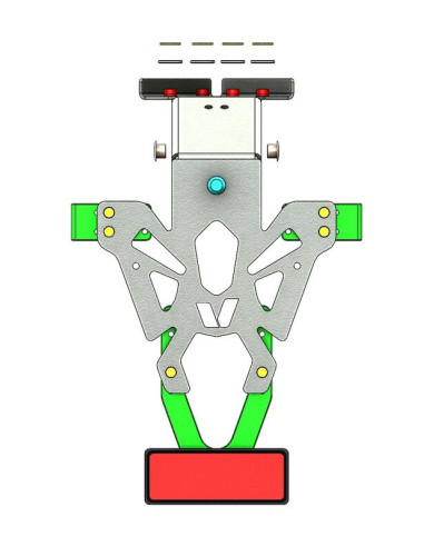 Support de plaque V PARTS noir Triumph Street Triple