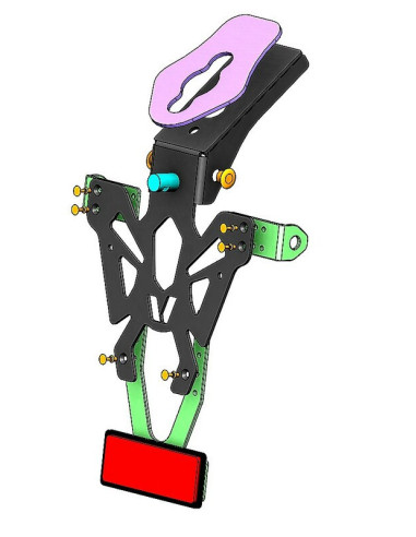 Support de plaque V PARTS noir Yamaha XSR 900