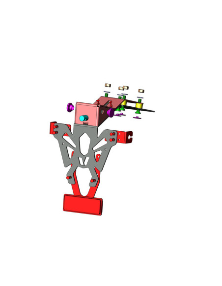 Support de plaque V PARTS noir Kawasaki H2