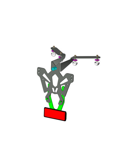 Support de plaque V PARTS noir Yamaha T-Max 530