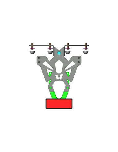 Support de plaque V PARTS noir Yamaha T-Max 530