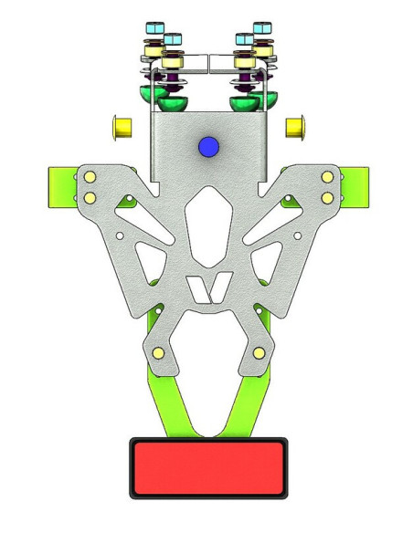 Support de plaque V PARTS noir Kawasaki Z900