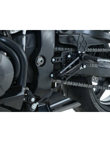 Commandes reculées multipositions R&G RACING noir Honda CBR600RR