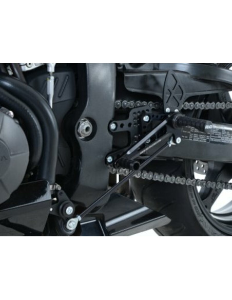 Commandes reculées multipositions R&G RACING noir Honda CBR600RR