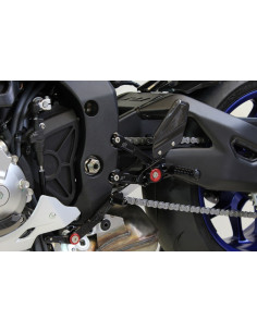 Commandes reculées ajustables GILLES TOOLING MUE2 noir Yamaha YZF-R1 2