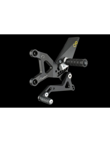 Platine latérale LIGHTECH commande inversée noir Kawasaki - FTR536NER