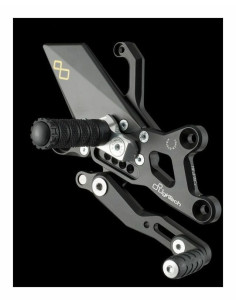 Commandes reculées réglables/repliables LIGHTECH sélection standard et inversée noir Honda CBR1000(RR)