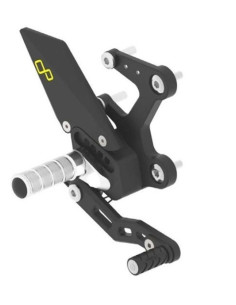 Commandes reculées fixex LIGHTECH selection standard noir Kawasaki Ninja 400 2