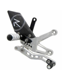 Commande reculées réglables/repliables LIGHTECH Racing sélection standard argent Kawasaki ZX10R 2