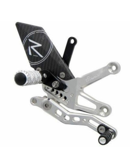 Commande reculées réglables/repliables LIGHTECH Racing sélection standard argent Kawasaki ZX10R