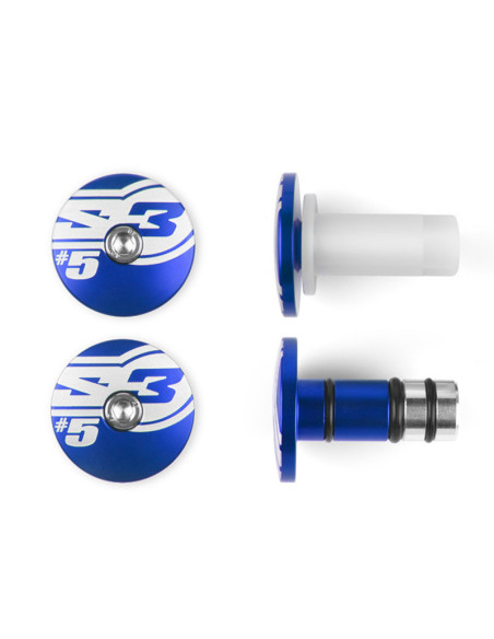 Embouts de guidons S3 End 5 Ø14mm bleu