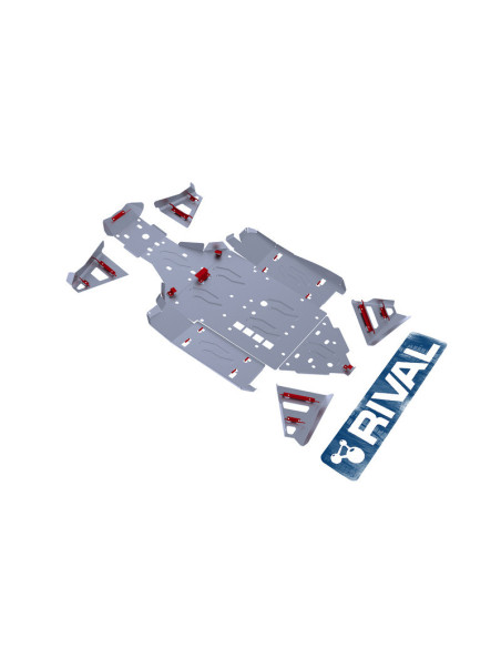 Sabot complet RIVAL - aluminium 4mm Can-Am Maverick 1000