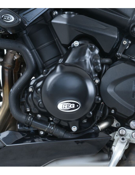 Couvre-carter gauche R&G RACING noir Triumph