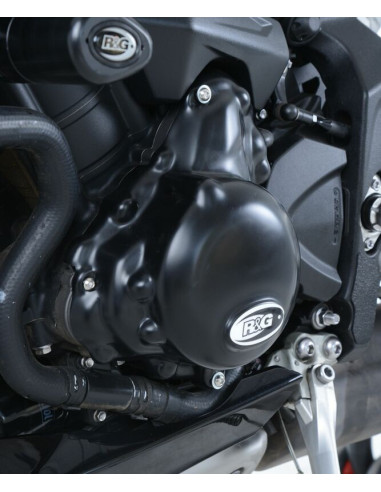 Couvre-carter gauche R&G RACING noir Triumph