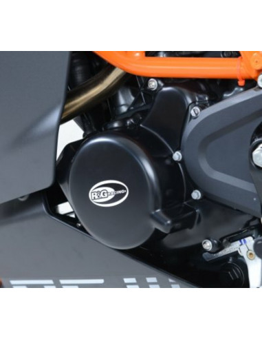 Couvre-carter gauche noir R&G RACING KTM RC125/200