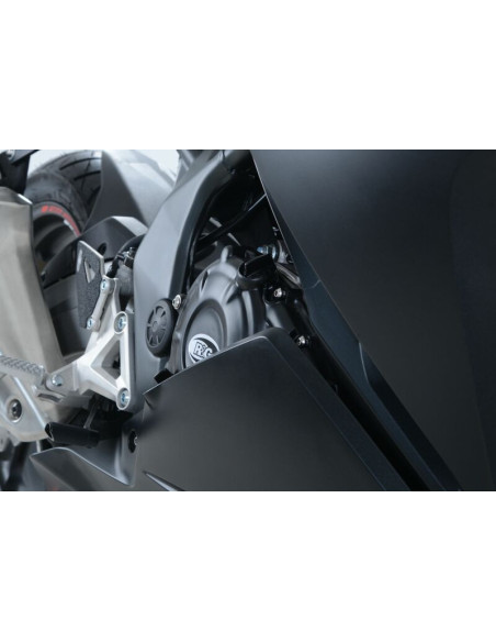 Couvre-carter droit R&G RACING noir Honda CBR250RR