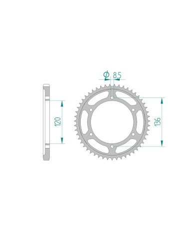 Kit chaine AFAM acier YAMAHA TDR 125 R 4FU/ 5AE1/4GX pas 428 1992 à 2002