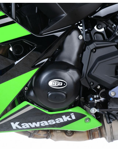 Couvre-carter gauche R&G RACING noir Kawasaki Z650