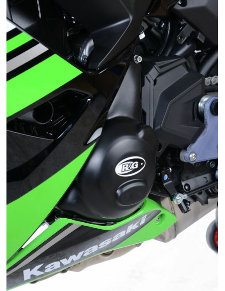 Couvre-carter gauche R&G RACING noir Kawasaki Z650