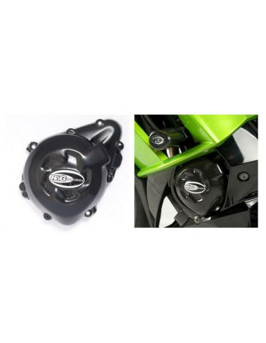 Couvre-carter gauche R&G RACING noir Kawasaki Z1000/SX