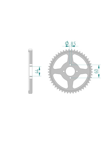 Kit chaine AFAM acier YAMAHA TT 125 R SW SMALL WHEELS 5HP6 pas 428 2000 à 2001