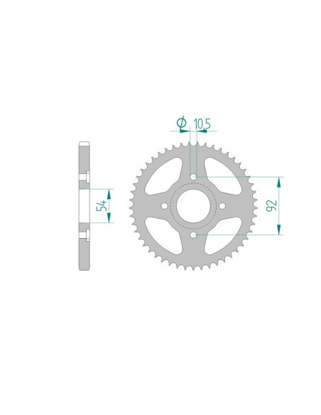 Kit chaine AFAM acier YAMAHA TZR 125 2RL/2RH pas 428 1987 à 1991