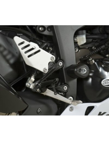 Tampons de protection R&G RACING Aero blanc Kawasaki ZX6R 636