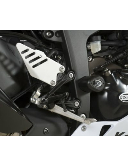 Tampons de protection R&G RACING Aero blanc Kawasaki ZX6R 636