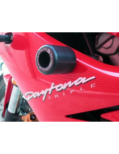 Tampons de protection R&G RACING Classic Style blanc Triumph 675 Daytona