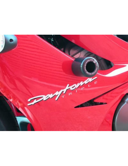 Tampons de protection R&G RACING Classic Style blanc Triumph 675 Daytona