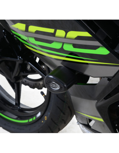 Tampons de protection R&G RACING Aero noir Kawasaki Ninja 400