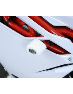 Tampons de protection R&G RACING Aero blanc (sans perçage) MV Agusta F4 1000R 2
