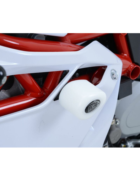 Tampons de protection R&G RACING Aero blanc (sans perçage) MV Agusta F4 1000R