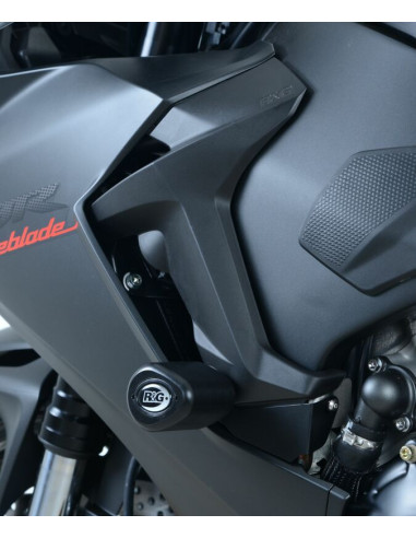 Tampons de protection R&G RACING Aero noir sans percage Honda CBR1000RR