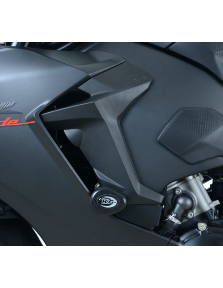 Tampons de protection R&G RACING Aero noir sans percage Honda CBR1000RR