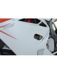 Tampons de protection R&G RACING Aero blanc MV Agusta F4 1000R 2